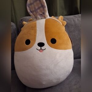 Squishmallow 16" Brenden the Dog with Bunny Ears Easter Rare HTF